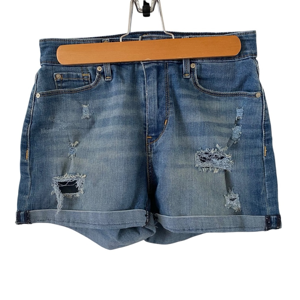 Signature by Levi's High Rise Denim Shorts Size 26 / 2 Distressed Jean Stretch